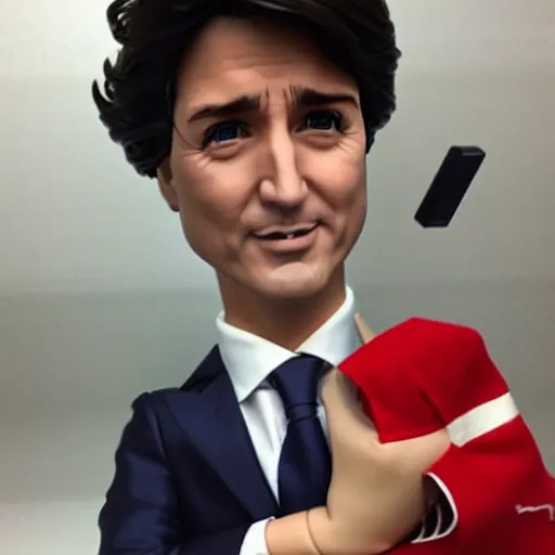 Prompt: justin trudeau as an anime doll