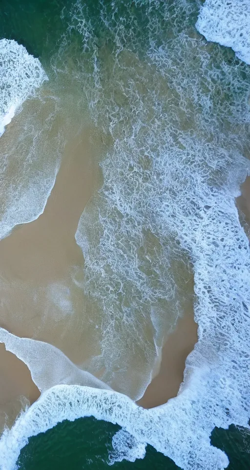 Image similar to CNN news footage taken from above. A huge creature is washed up on the beach.