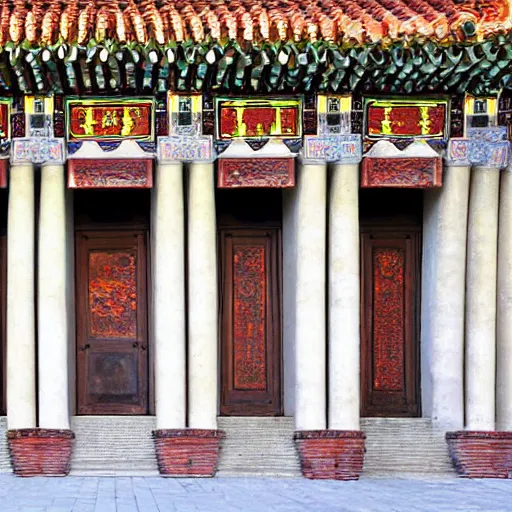 Image similar to roman and chinese architecture