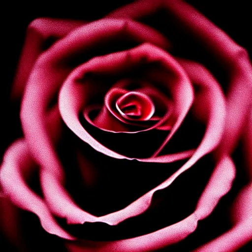 Image similar to award - winning macro of a beautiful black rose made of glowing molten magma