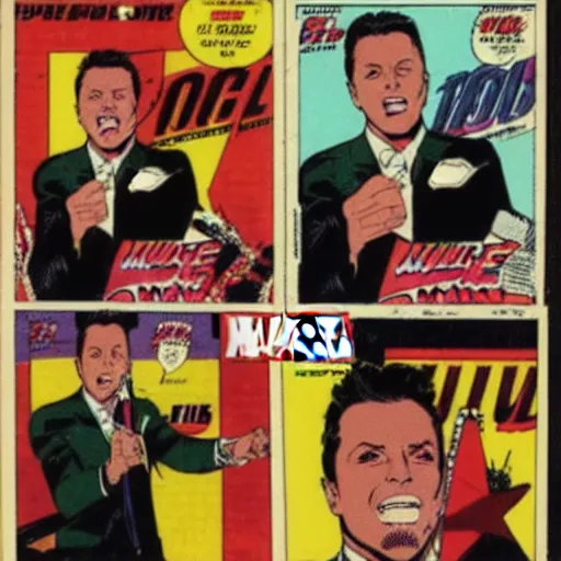 Image similar to Luis Miguel in the style of 1960's Marvel comic