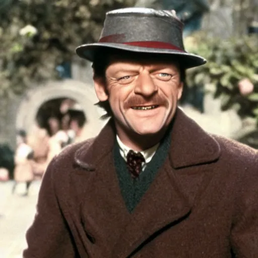 Image similar to Sean Bean as Bert in Mary Poppins, movie still, photograph