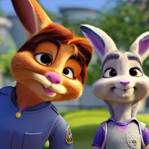 Image similar to judy hopps of zootopia controls the drone