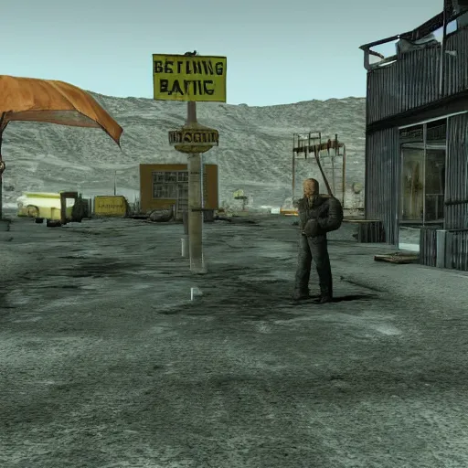 Prompt: screenshot of breaking bad in fallout : new vegas