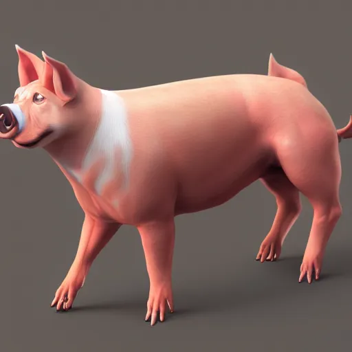 Image similar to a fusion of a dog and a pig, hyperdetailed, artstation, cgsociety, 8 k