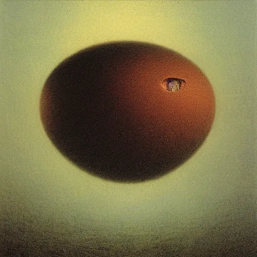 Prompt: the biggest egg ever seen, beksinski