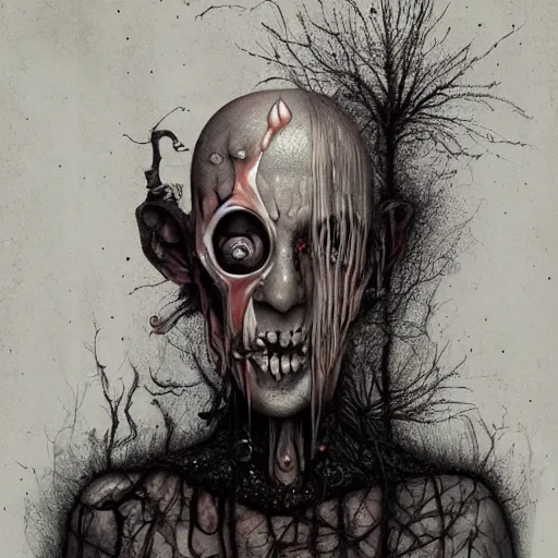 Image similar to Horror portrait by Santiago Caruso and Nekro and Amanda Sage and Alex Pardee, cgsociety 4k