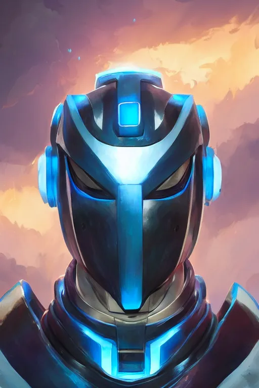 Image similar to epic mask helmet robot ninja portrait stylized as fornite style game design fanart by concept artist gervasio canda, behance hd by jesper ejsing, by rhads, makoto shinkai and lois van baarle, ilya kuvshinov, rossdraws global illumination radiating a glowing aura global illumination ray tracing hdr render in unreal engine 5