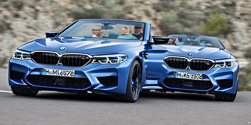 Image similar to “2019 BMW M5 Convertible, ultra realistic, 4K”