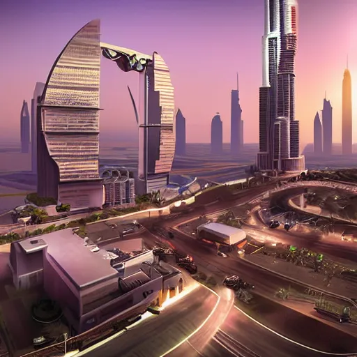 Image similar to gta : dubai by weta studio