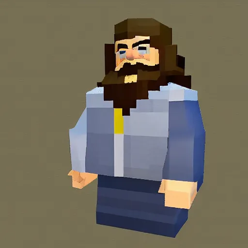 Image similar to ps 1 hagrid, low res, blocky