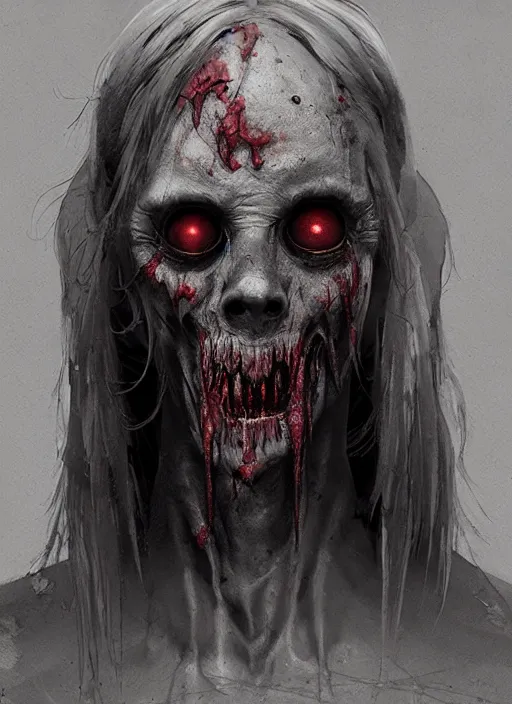 Image similar to hyper realistic ghoul zombie cinematic, artstation, cgsociety, full body greg rutkowski, james gurney, mignola, craig mullins, brom redshift, vray, octane