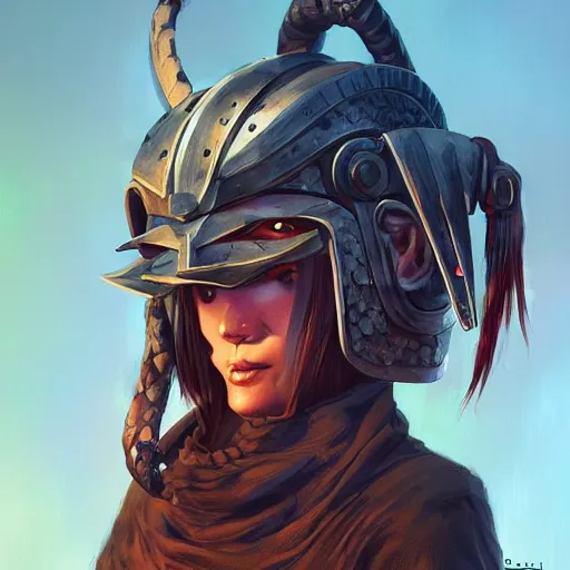 Image similar to cyberpunk viking helmet mask warrior goddess robot ninja fantasy, art gta 5 cover, official fanart behance hd artstation by jesper ejsing, by rhads, makoto shinkai and lois van baarle, ilya kuvshinov, ossdraws