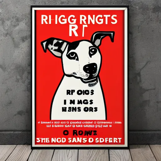 Image similar to dogs have rights poster