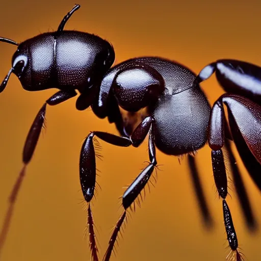 Image similar to ultra detailed photo, close up of ant, with small cowboy sitting on its back