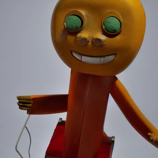 Image similar to 1 9 6 0 s weirdo cartoon sculpture toy on display