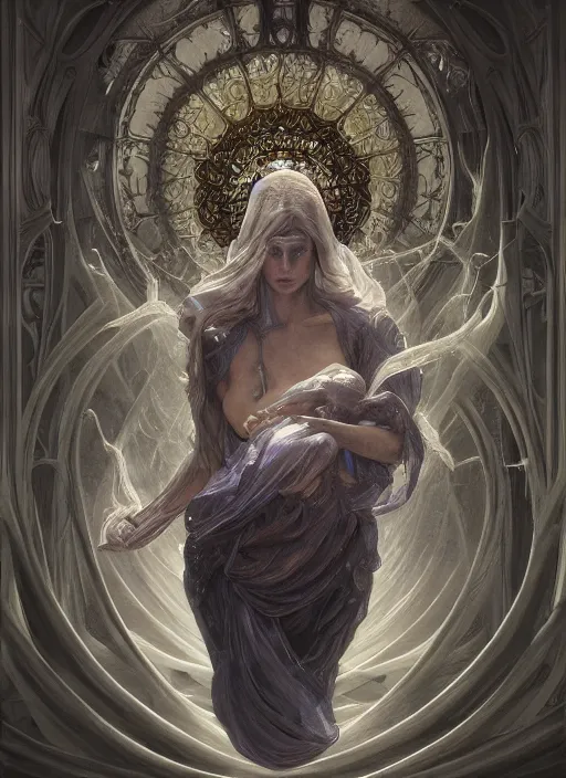 Prompt: album art divine marebloom spell, physically accurate, moody dynamic lighting, very very intricate, very very elegant, highly detailed, digital painting, artstation, HR GIGER, Hieronymus Bosch, Francis Bacon, concept art, smooth, very beautiful, sharp focus, illustration, art by artgerm and greg rutkowski and alphonse mucha