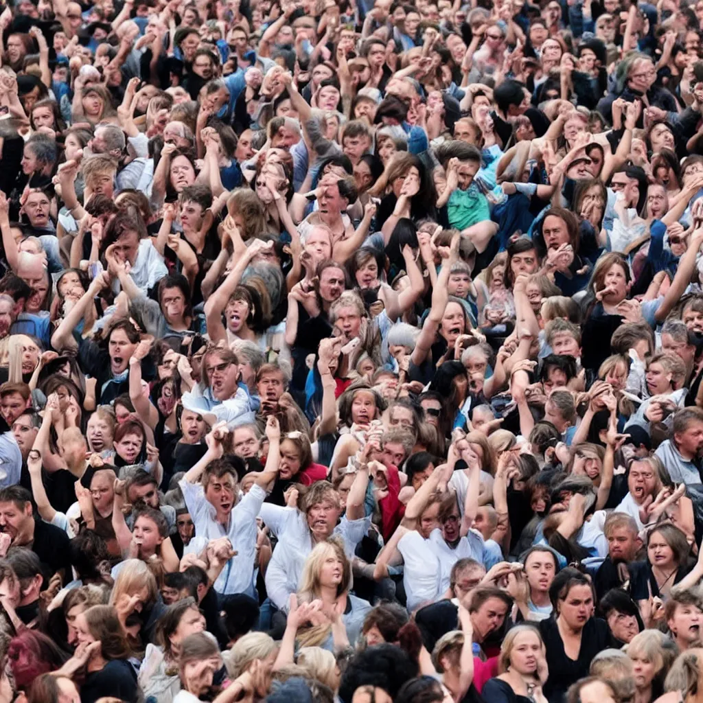 Image similar to crowd of adults crying and angry photo