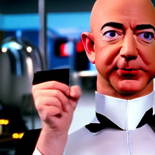 Image similar to Jeff Bezos as Mini-Me in Austin Powers, 4k,