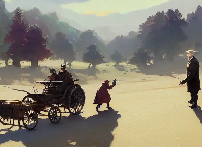 Image similar to oligarch riding an open wagon pulled by crowd of poor people Mandelbrot fractal by Craig Mullins, ilya kuvshinov, krenz cushart, artgerm trending on artstation by Edward Hopper and Dan Mumford and WLOP and Rutkovsky, Unreal Engine 5, Lumen, Nanite