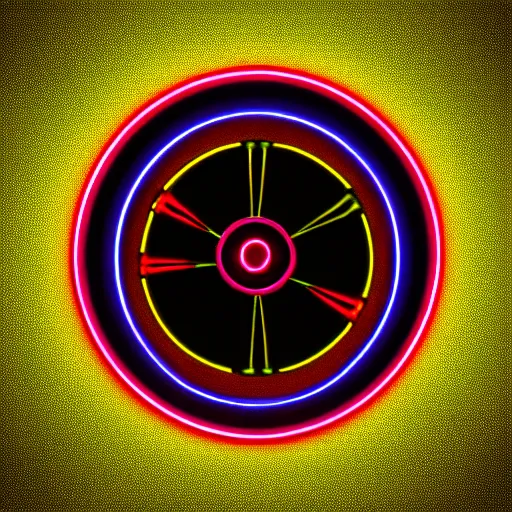 Image similar to roulette icon, neon style