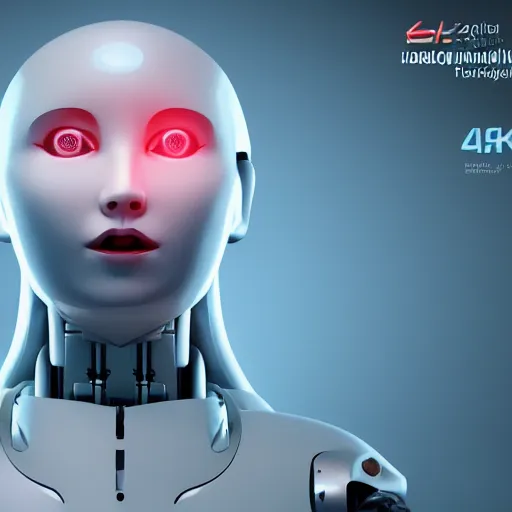 Image similar to portrait of a beautiful humanoid robot machine, futuristic cgi render keyshot octane 8k professional cinematic lighting