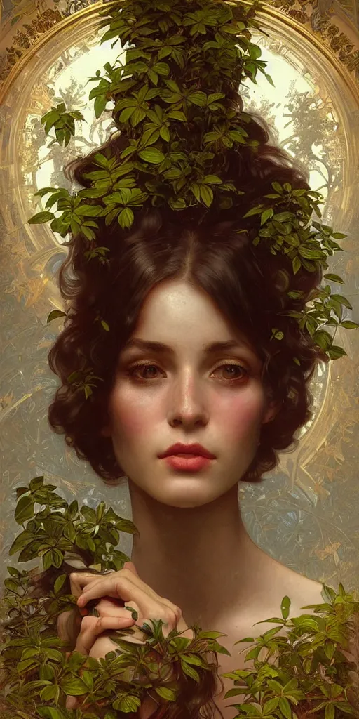 Image similar to hyper realistic photographer looking through a vintage medium format camera, design on white background, beautiful details, lush foliage cyberpunk, gold, drawn by john singer sargent, tom bagshaw, norman rockwell, alphonso mucha, lolish, trending on artstation