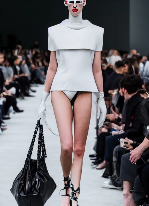 Image similar to hyperrealistic and heavy detailed balenciaga runway show of hellraiser, leica sl 2 5 0 mm, vivid color, high quality, high textured, real life