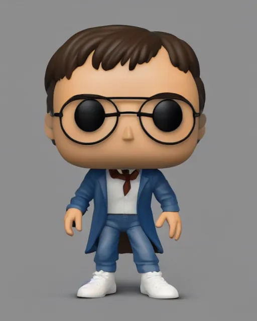 Image similar to full body 3d render of Harry Potter as a funko pop, studio lighting, white background, blender, trending on artstation, 8k, highly detailed