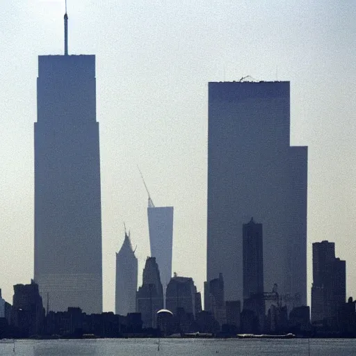 Prompt: “The TwinTowers transform into mechs and pulverise Bin Laden’s planes September 11 2001 hq ap photos”