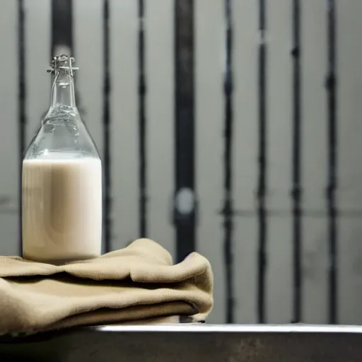 Image similar to bottle of milk inside a jail