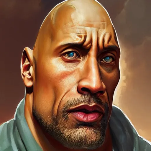 Image similar to the rock dwayne johnson, digital art by Mandy Jurgens and Irina French and Heraldo Ortega , hyperdetailed, artstation, cgsociety