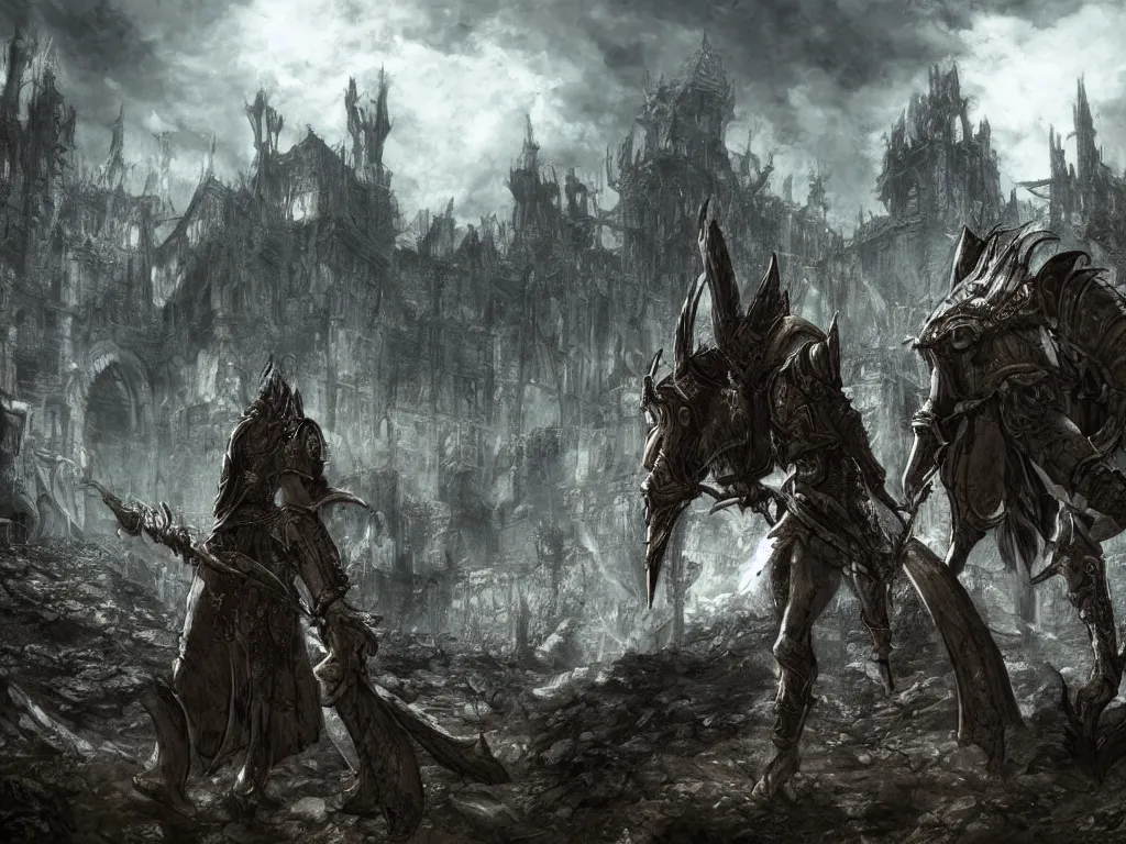 Image similar to Demon Souls Latria landscape