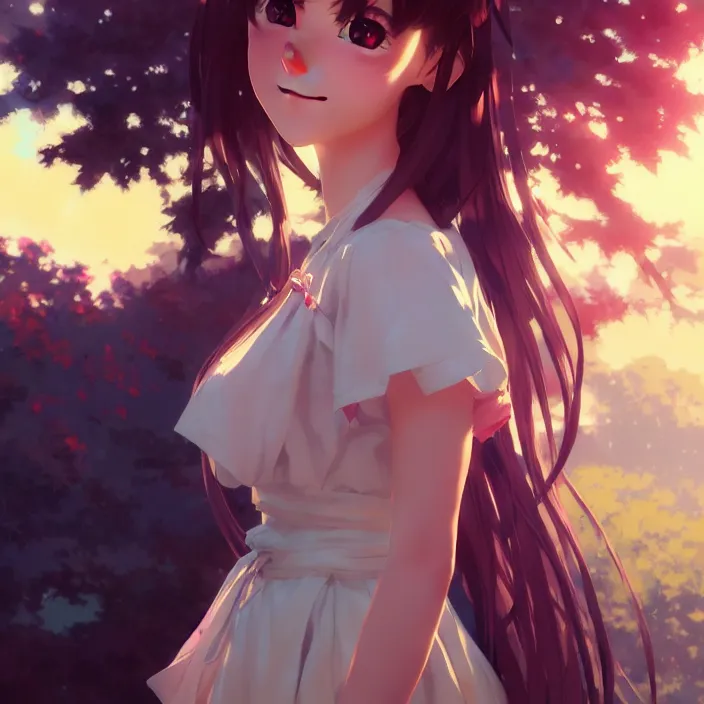 Prompt: a potrait of anime girl, my dress up darling anime, fine details, night setting, realistic shaded lighting poster by ilya kuvshinov, katsuhiro, artgerm, jeremy lipkin, michael garmash, nixeu, unreal engine 5, radiant light, detailed and intricate environment