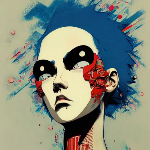 Image similar to prompt : soviet punk portrait soft light painted by james jean and katsuhiro otomo and erik jones, inspired by akira anime, smooth face feature, intricate oil painting, high detail illustration, sharp high detail, manga and anime 1 9 9 9