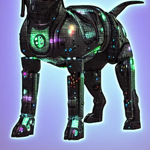 Image similar to cyborg dog hi resolution details