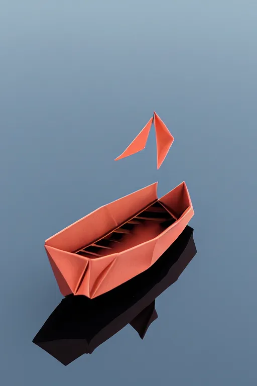 Prompt: origami boat, photorealistic, octane, photograph