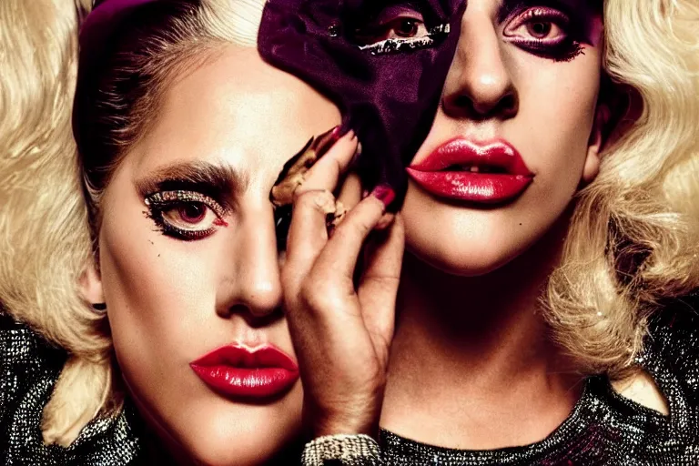 Image similar to lady gaga by steven klein, highly realistic. high resolution. highly detailed. dramatic. 8 k. 4 k.