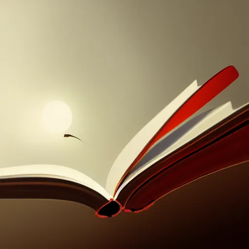 Image similar to white fire hovering over an open book icon, red background, cgsociety, artstation, digital art