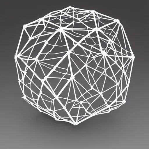 Prompt: artwork of a wireframe dodecahedron