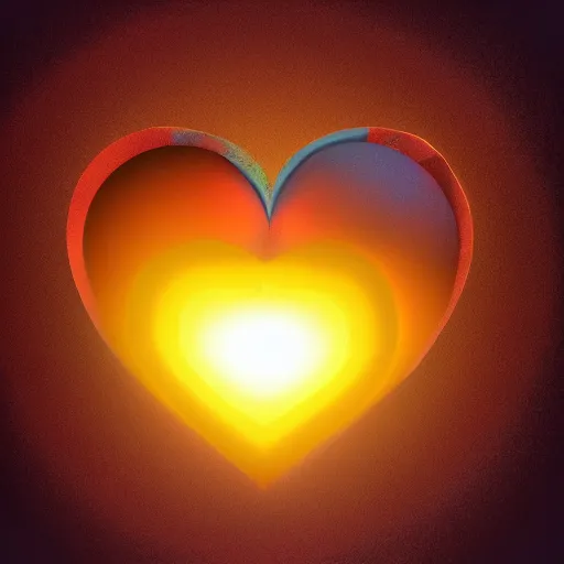 Image similar to total eclipse of a heart shaped sun by a heart shaped moon, digital art, trending on artstation