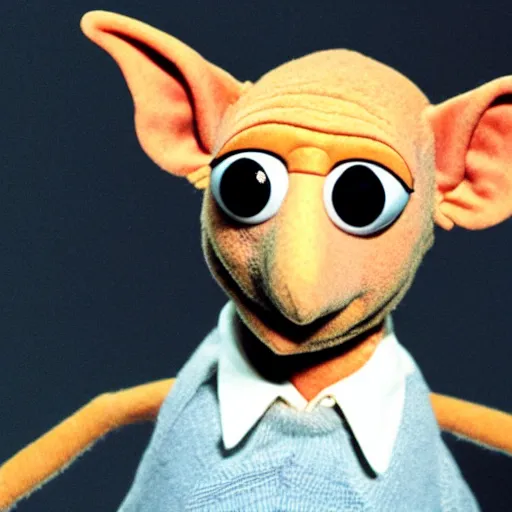 Prompt: dobby in the muppet show