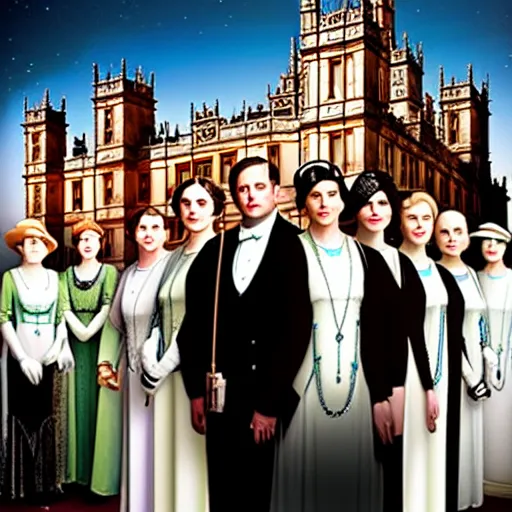 Image similar to downton abbey in space