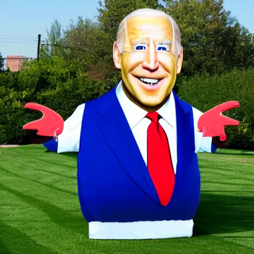 Image similar to mr. potato head dressed as joe biden
