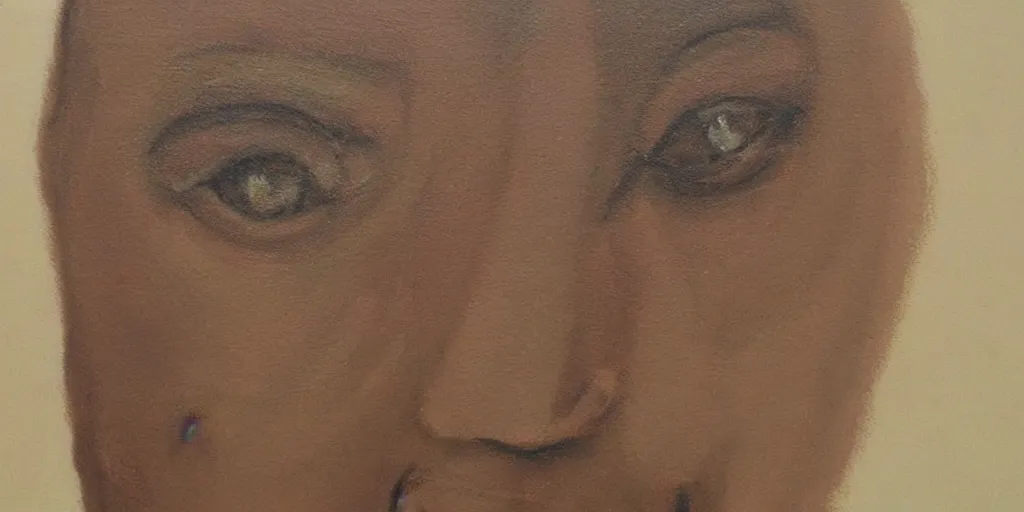 Prompt: detailed painting of a face without a mouth