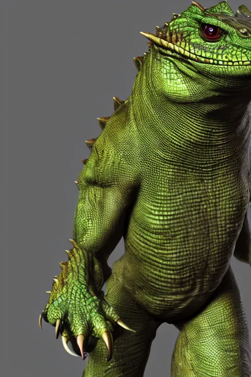 Image similar to lizardman, gray scales, anime, hd,