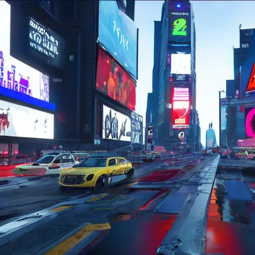 Prompt: still image of times square in the tower of destiny 2, unreal engine 5, screenshot