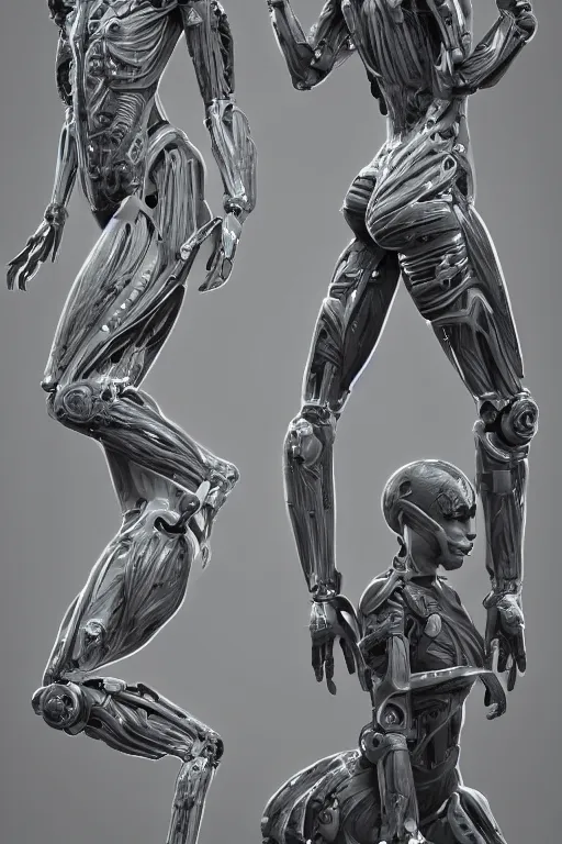 Prompt: symmetry!! full body female human anatomy concept, greeble panels, gun metal grey, cyborg limbs, tentacles, digital art, in the style of ben lol, brian sum, ramil sunga, herbert lowis, furio tedesschi, christopher cao, artstation, pinterest, deviantart, photoshop, octane render, unreal engine