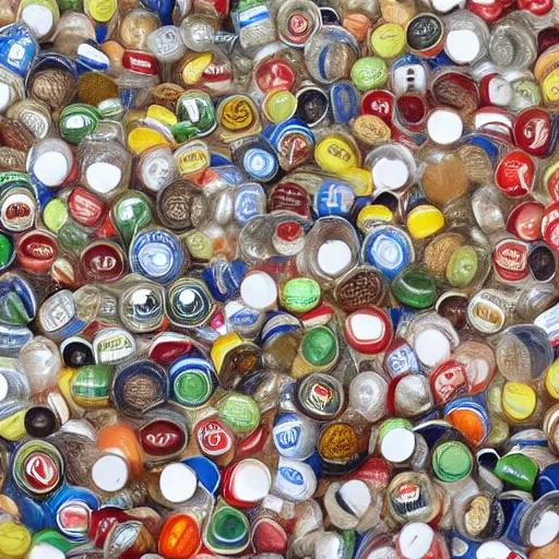 Prompt: bottle cap collecting