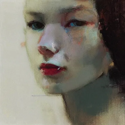 Image similar to portrait of a beautiful woman by william wray, ruan jia, instagram, rothko, liepke, apollonia saintclair, jeffrey catherine jones